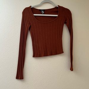 Forever 21 long sleeve rust top
